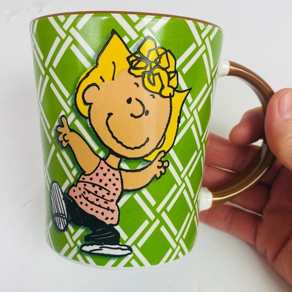 Peanuts Sally Brown Green/White Plaid Mug 15oz